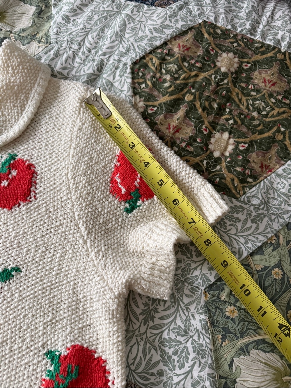 🍅Anthropologie Short-Sleeve Collared Cardigan Sweater Maeve Medium - Picture 10 of 14